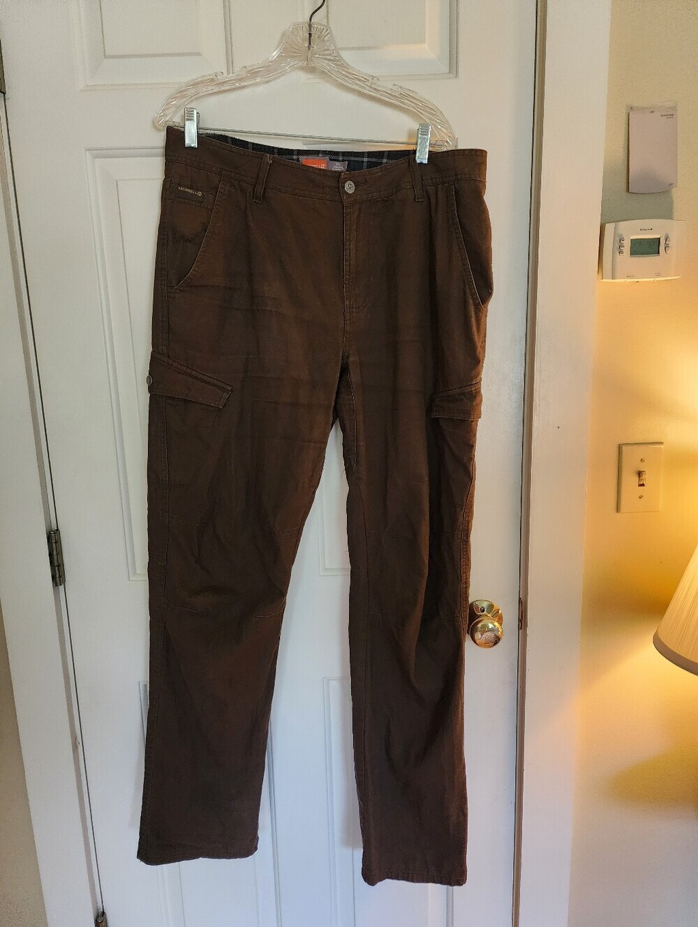 Merrell Cargo Pants Size 34L Brown Utility Hiking Straight Leg Gorpcore Outdoors